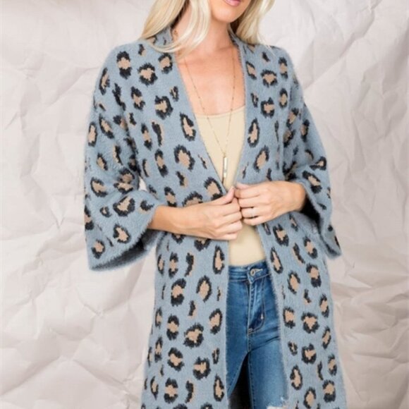 Leopard print Print So Soft Open front Cardigan - Picture 5 of 9
